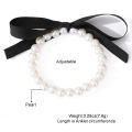 [ New ] Ornament Artificial Pearl Bow Elastic Bracelet Minority Fashion Lolita Matching Bracelet Accessories. 
