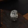 Vintage alloy Kim Tae-yin Five Emperor Open Ring -Auspicious Ruyi Bring Big Money Ward Off Evil Change Luck Amulet Rings. 