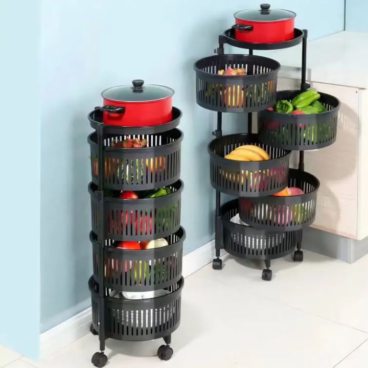 Movable%20Rotating%20Shelf%20Multi-Function%203/4/5%20Layers%20Round%20Vegetable%20Fruit%20Home%20Organizer%20Kitchen%20Storage%20Rack%20With%20Wheels%20-%20Image%203