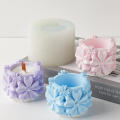 Handmade Flower Candle Jar Mold Reusable Silicone Material 3D Shape Petal Flowerpot Craft Mould Multifunctional Silicone. 