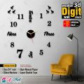 Made by Gift Mall - Creative 3d Letters & Words DIY Wooden Wall Clock for Home and Offices Self Adhesive. 