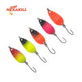 Hexakill 1pcs 1.4g/1.8g/2.2g/2.8g/3g/3.3g fishing metal colorful spoon baits metal spinner lure mini bait for trout single hook. 
