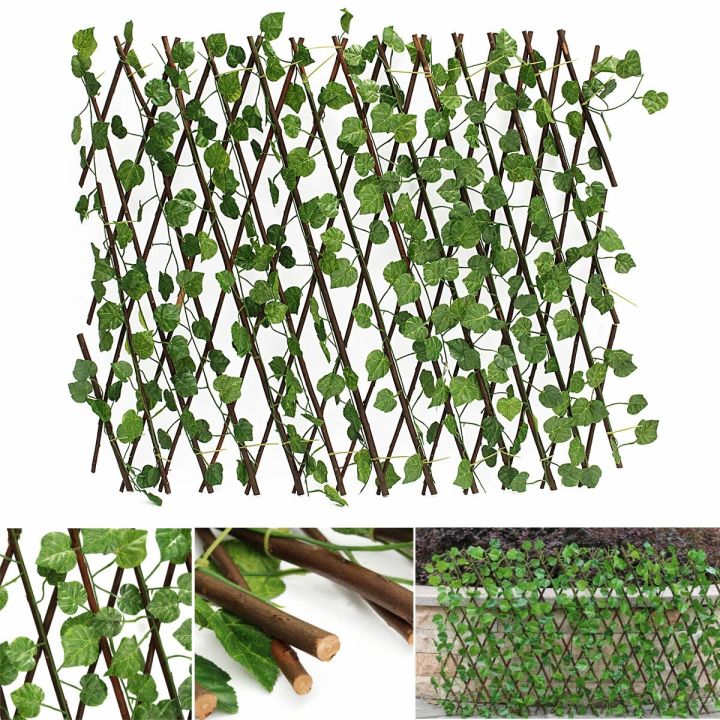 Plant Fence Artificial Garden Plant Fence Garden UV Protected Privacy Screen Used For Decoration Height:1.2 Feet Extended Widtht:4 Feet