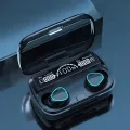 F2 TWS M10 Bluetooth 5.1 Wireless Ear-bud with Charging Box, 3500mAh, Waterproof Sports Headphones, Stereo Headset with Built-in Microphone, New. 