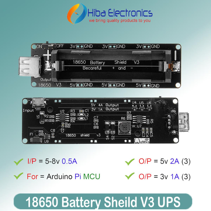 ESP32 ESP32S 18650 battery charge  v3 5V UPS 18650 Battery for Arduino Wemos Raspberry Pi NodeMcu Battery Charge Board