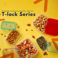 BPA-Free Stackable Plastic Food Storage Boxes, 7-Piece Thumb Lock Lunch Containers for Kitchen, Travel, Office Use. 