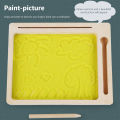 PinShang Sand Tray With Pen 36 Cards Toddler Wooden Sand Tray Toys Write Letters And Numbers Starter Educational Toys Gifts For Kids. 
