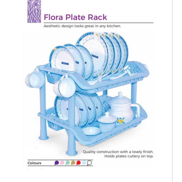 Laveena Flord Plates Rack – Durable Kitchen Plate Organizer Stand ...