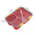 Lunch Box 3 Compartments Japanese Style with Soup Bowl Container, Leak Proof, 3-Grid Lunch Box Microwavable Bento Box. 
