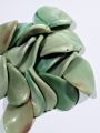 Green Marble Curved Oval Acrylic Plastic Beads Pack of 40 gms. Versatile for DIY Jewelry, Craft Projects, Dress Accessories, Home Decorative Ideas.. 