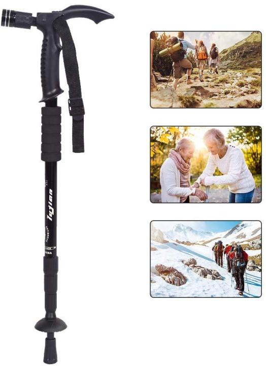 Aluminium%20Adjustable%204-Step%20Anti-Shock%20Telescopic%20Hiking%20Walking%20Stick%20With%20Led%20Flashlights%20(Black)%20-%20Image%202