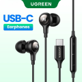 UGREEN USB C Earbuds, Wired Headphones with Microphone and Volume Control Noise Cancelling Headphones, HiFi Stereo Wired Earbuds for 2024 iPad Pro Samsung Galaxy S25 Google Pixel 7 6. 