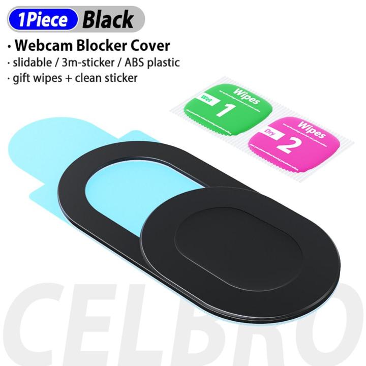 WebCam Cover for Macbook Iphone PC Tablet Laptops Tapa Camera Cover Web Cam Cover Mobile Phone Lens Privacy Sticker Thin Antispy-1pc Black