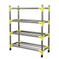 Stainless Steel 4 Layer Shoe Rack Stand Footwear Cabinet Organizer Shoe Stand - Foldable Shoe Rack - Folding Stainless Steel Shoe Rack - 4 Layer. 