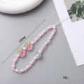 Bow beaded keychain Adorable Acrylic Korean version  case hanger Smiling face New Korean  strap for  decoration Fashion accessories Gift for friends Suitable for all ages Daily  accessory. 