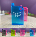 Do Your Best 350ml 13OZ Flat Slim Water Bottle Drinkware, A5 Memo Paper Bottle Flat Portable Notebook Water Bottle BPA Free for School Activity Outdoor Sports. 