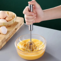 Semi-automatic Egg Beater 304 Stainless Steel Egg Whisk Manual Hand Mixer Self Turning Egg Stirrer Push Kitchen Accessories Egg Tools. 