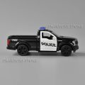 【Simple 3C】1:36 Car Model Toy Ford F-150 Raptor Police Patrol Wagon Pull Back Miniature Replica. 