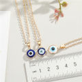 Lucky Eye Necklace Clavicle Chain Amulet Turkish Small Evil Blue Eye Necklace for Women Accessories Gift. 