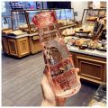 Smart Diamond Glass Colored Travel Water Bottle 500ml  Fancy & Stylish Bottles. 