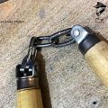NATURAL WOODEN NUNCHAKU WITH BALL BEARING CHAIN BY BEYNAAM ONLINE STORE. 