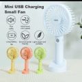 Mini Portable Handheld USB Rechargeable Fan - 3 Modes. 