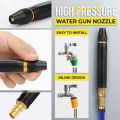 Portable High Pressure Washing Water Gun, Adjustable Multifunction Pressure Washer Nozzle Spray Gun Direct Spray Car Wash Water Gun, Black High Pressure Nozzle. 