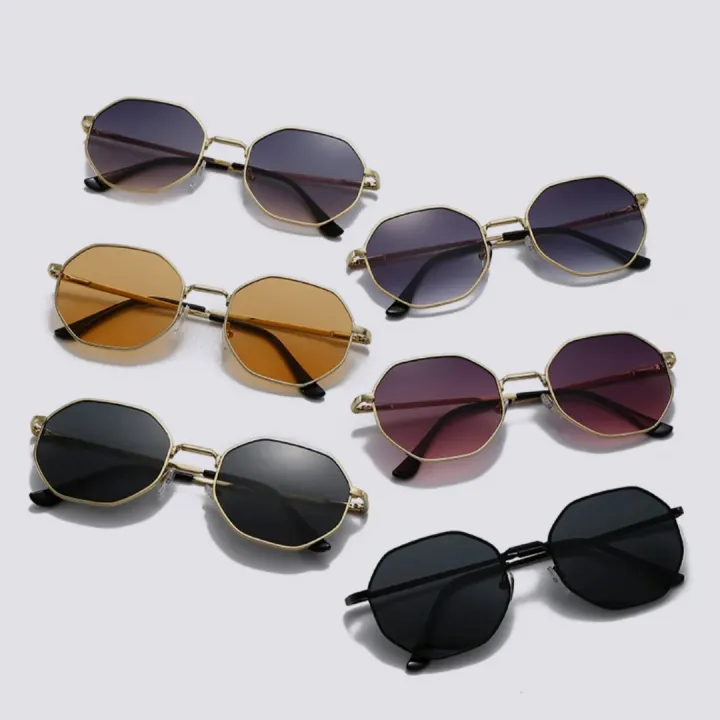 Eldorado%20Trendy%20Metal%20Frame%20Sunglasses/%20Retro%20Polygon%20Gradient%20Mirror%20Sunscreen%20Sunglasses%20-%20Image%205
