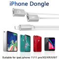 Apple iPhone Adapter Connector without Bluetooth Splitter Apple MFi Certified 2 in 1 Dual Lightning Headphone Jack Audio and Charge Adaptor. 