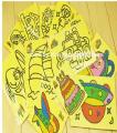 5set of different design Sand Art Creative Sand Cartoon Painting Kids Educational Toys Preschool Tools Birthday Gifts. 