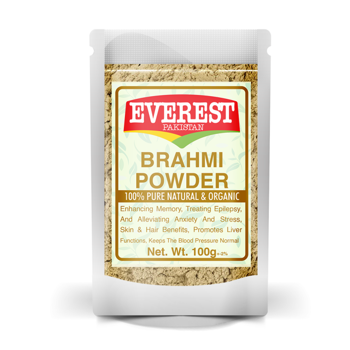 Brahmi Booti Powder - 100 Gram Barhmi Leaf Powder - Bacopa Monnieri Linn - Centella Asiatica Linn | Natural Brain and Hair Care Elixir
