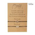 LK-2Pcs Unisex Moon Sun Style Adjustable Couple Bracelet Friend Gift Accessories. 