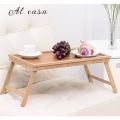 ZMM  Bamboo wooden Laptop table plus study table Wood Breakfast Bed Tray Lap Desk Serving Table Foldable. 