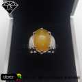 Natural Zard Aqeeq Ring , Yellow Agate Ring , 925 Silver "Chandi" Ring With Yellow Aqeeq Stone. 