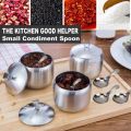 12 Pcs Stainless Steel Short Handle Spoons Mini Salt Spoons Condiments Spoon Dessert Spoon Tea Coffee Spoons,Silver. 