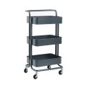 3 Tier Multi-Purpose Utility Rolling Mobile Cart Trolley Organizer Drawer Units & Metal Mesh Shelving Holders Basket Rack for Kitchen, Bathroom, Bedroom Storage on Wheels. 