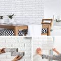 3D Brick Wallpaper, Brick Pattern Wall Stickers, Self- Adhesive Wallpaper for Living Room Bedroom. 