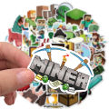 50PCS Minecraft Stickers Steve Alex Herobrine Funny DIY Stickers Graffiti Travel Luggage Guitar Skateboard Cool Waterproof Sticker for Kid Toys. 