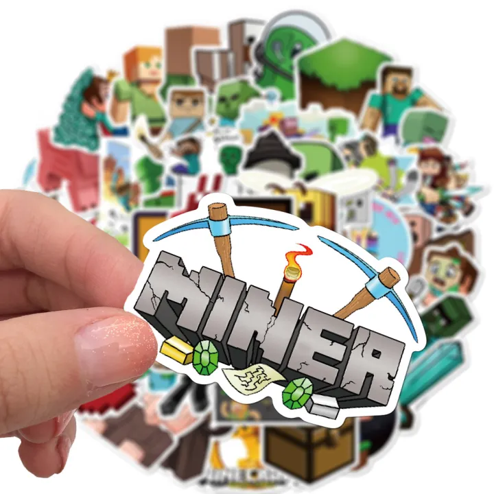 50PCS%20Minecraft%20Stickers%20Steve%20Alex%20Herobrine%20Funny%20DIY%20Stickers%20Graffiti%20Travel%20Luggage%20Guitar%20Skateboard%20Cool%20Waterproof%20Sticker%20for%20Kid%20Toys%20-%20Image%207