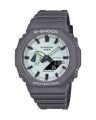 Casio G Shock GA 2100 Series Mens Shock Resistance/Carbon Core Guard Structure Round Grey Carbon/Bio-Based Resin Case Analog-Digital World Time, Stop Watch, Timer, Alarm, LED Light, Calendar, Multi-Function Grey Bio-Based Resin Strap Watch-GA-2100HD-8ADR. 