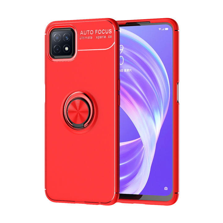 UPaitou Phone Case for OPPO A53/A73/A72 5G Case Metal Ring Phone Case Silicone Anti-drop Protective Cover
