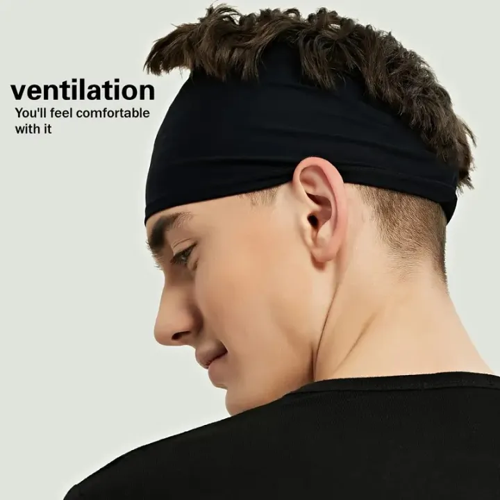 1pc%20Men'S%20Sports%20Headband%20-%20Sweat%20Absorbing,%20Non-Slip,%20Breathable%20Fabric%20for%20Running,%20Gym,%20Basketball,%20Tennis%20-%20Adjustable%20Headband%20for%20Men%20and%20Women%20-%20Image%204