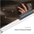 Hair Straightener Brush Curling Comb 2 In 1 Hair Hot Comb Anti-Scald Hair Straightener Brush For Girls Electric Heated Hair Styler Tool, Travel, Professional Salon at Home. 