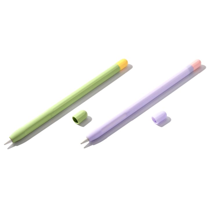 2 PCS Pencil Case Double-Spell Silicone Pencil Case for Pencil 1St Generation Pen Cover