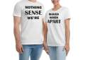 Nothing Makes Sense When We're Apart Couple Matching Shirts Honeymoon Shirts, Just Married Shirts, Anniversary valentine day gifts-pack of 2. 