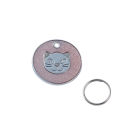 Round Metal Dog Cat Collar Name Tag Engraving ID Owner Address Key Ring Pendant. 