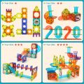 75 PCS Magnetic Tiles Building Blocks Set 3D Magnetic Toys with Lights for Kids, Colorful Magnetic Marble Run Balls Educational Toys for Children 3 Years Up, STEM Birthday Gifts. 