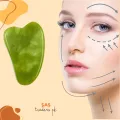 Gua Sha Facial Tool, Natural Jade Stone Guasha Board For Face Massage, Gua Sha Scraping Massage Tool. 