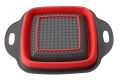Hot Selling Hollow Square Retractable Folding Vegetable Washing Basket Fruit Basket Plastic Draining Tray 2 Piece Sets in Stock. 