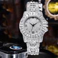 Watches For Men Women Hiphop Full Iced Out Watches Hip Hop Ropper Gold Rhinestone Quartz Wristwatch Relojes Para Mujer. 